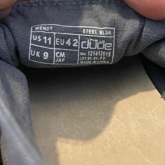 Hey Dude Wendy Steel Blue Size 11 - Picture 7 of 8